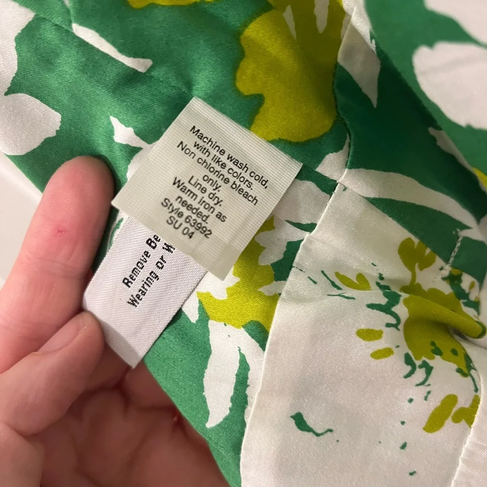 J CREW Womens Green White Floral
Cotton Strapless Dress Size 6 - Picture 12 of 12